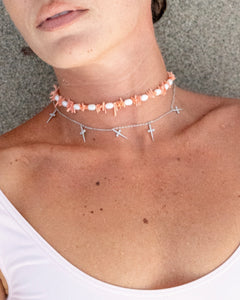 collier PEARL CORAIL Pink